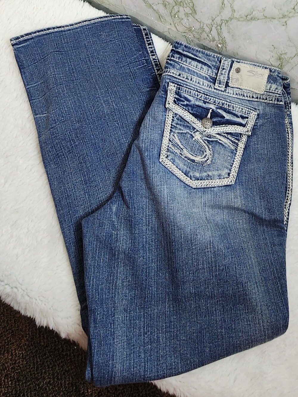 Silver Suki Flap Jeans